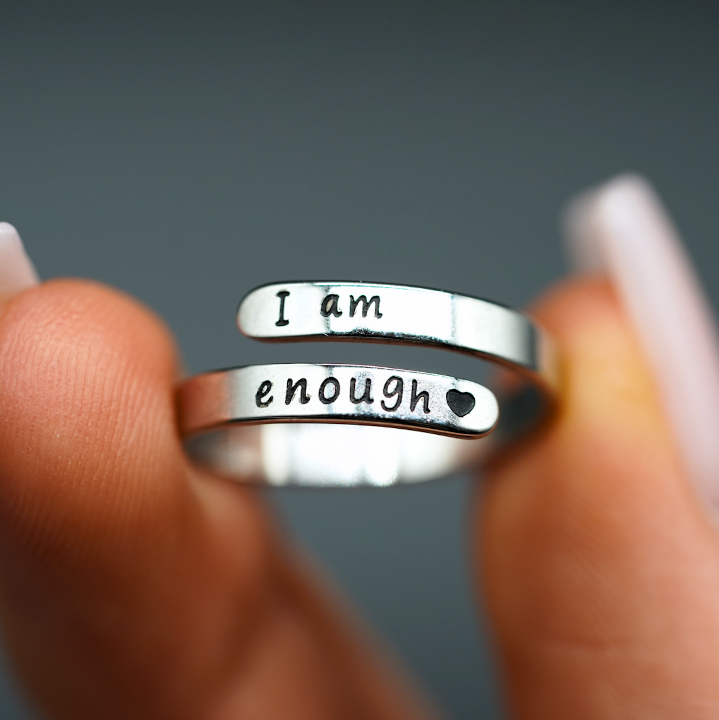 I Am Enough Ring – A Daily Reminder of Your Inner Strength